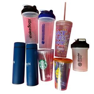 8 Cup Bundle – 2 Stainless Steel Cups + 1 Disney Stitch Cup with Lid/Straw